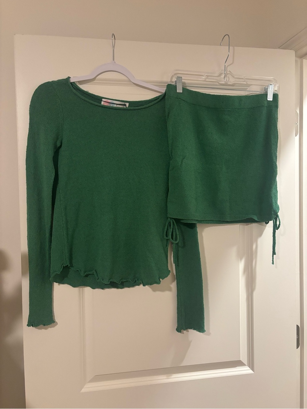 FP Green Knit Two-Piece Set - Top & Skirt